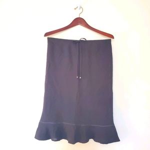 Express Black Skirt w/ Ruffle Bottom - Size Medium
